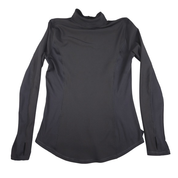 Spyder Active Women Black Full Zip Mock Neck Athletic Jacket Medium Thumbholes - Picture 7 of 7